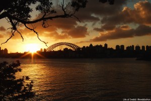 Sunset over Sydney Harbour