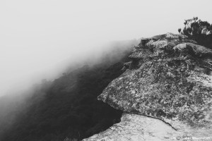 The Blue Mountains enveloped in fog