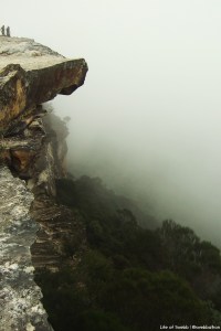 The Blue Mountains enveloped in fog