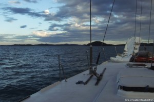 Sunset aboard The British Defender
