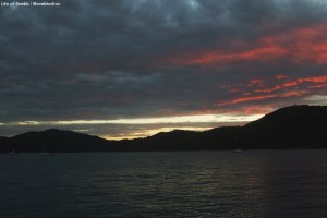 Sunset aboard The British Defender
