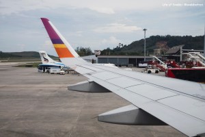 Awaiting take off from Phuket Airport.