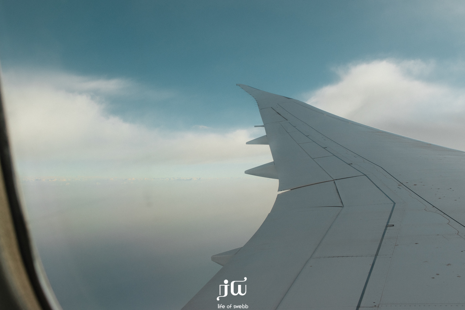 Mid-flight somewhere between London and Bahrain for flight number one.