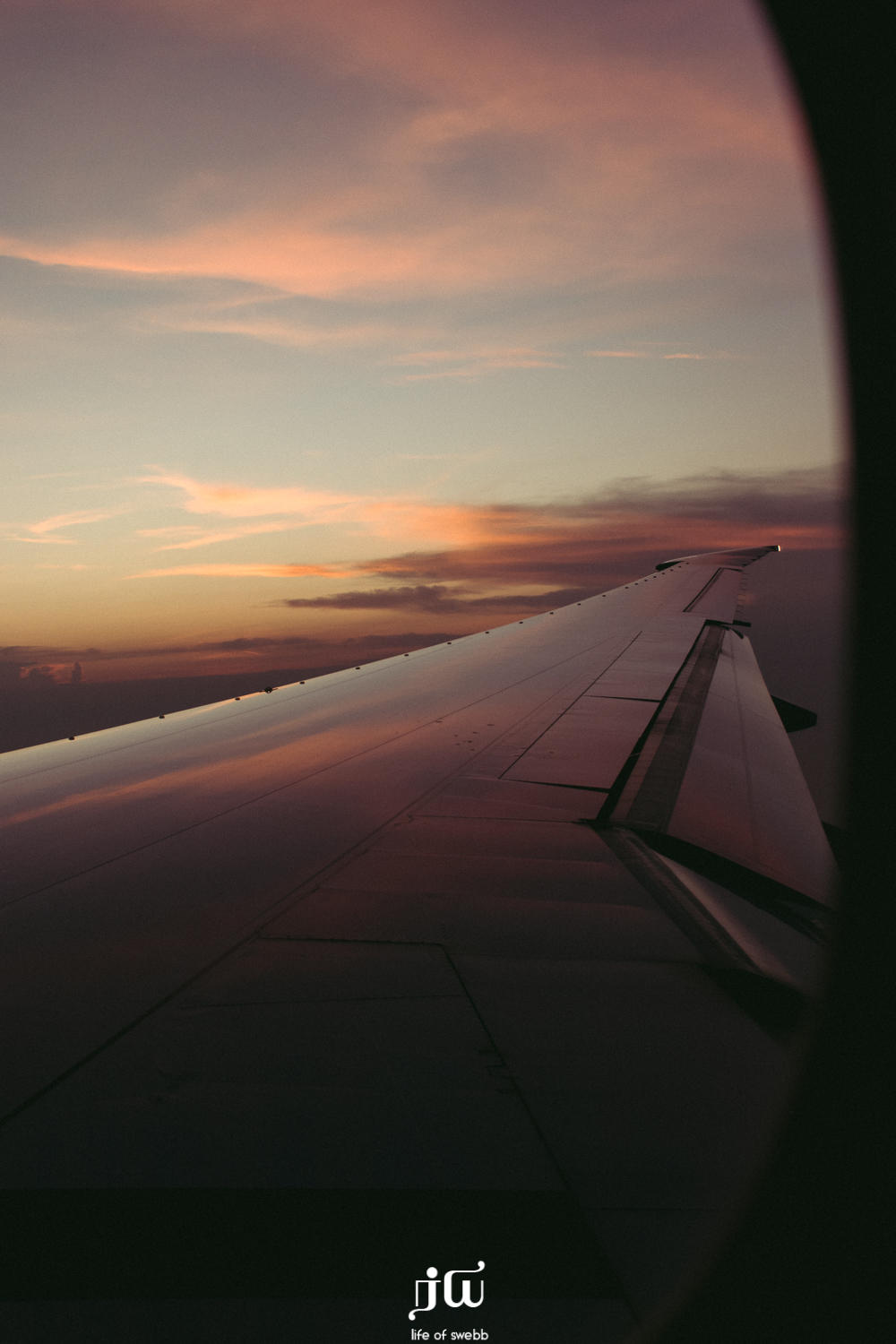 Sunrise in the skies above Bangkok